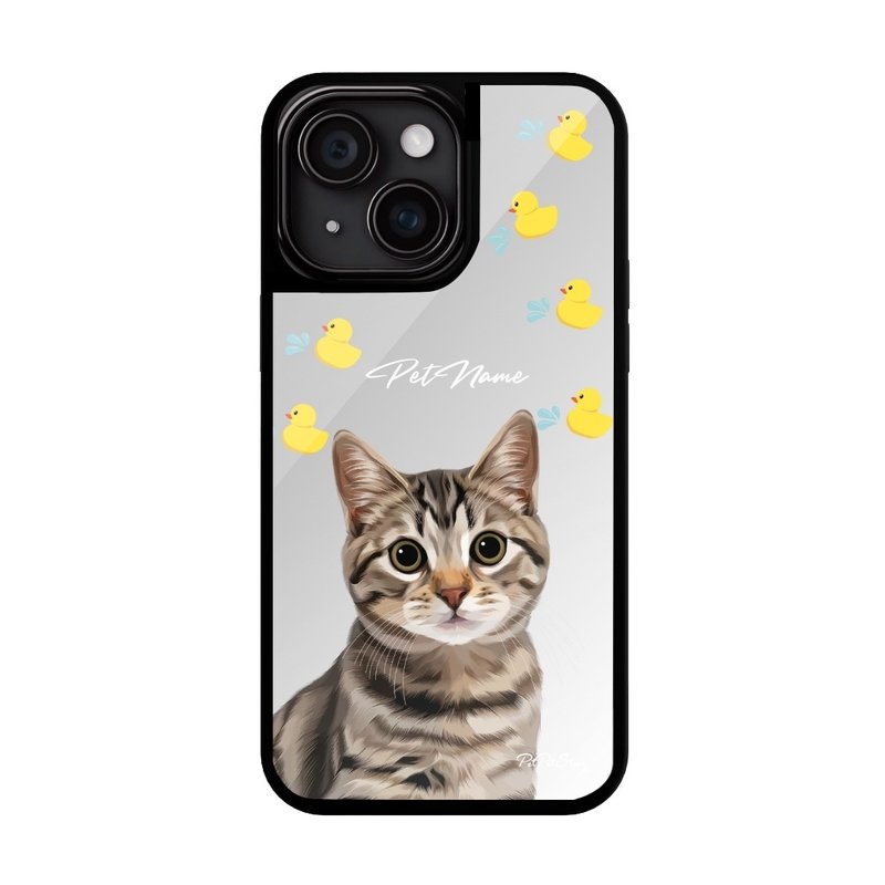客製化寵物似顏繪Cute Duck鏡面手機殼 (MagSafe) iPhone手機殼 - 手機殼/手機套 - 壓克力 