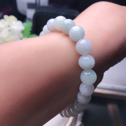 瓔珞珠寶盒 E.L.Jewelry Box 【好運連連】冰糯飄花翡翠手珠 | 天然緬甸玉翡翠A貨 | 送禮