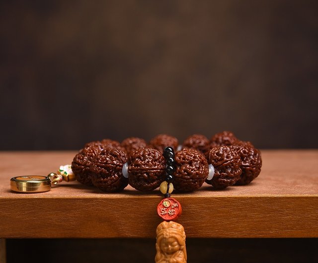 頂級大金剛菩提子手串五瓣梅花蜂窩珠徑20MM 玉化包漿一念之間｜手鍊/手