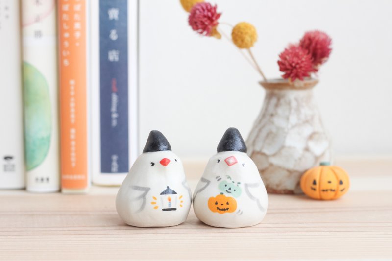 【HALLOWEEN BIRD】the lantern #002 - Items for Display - Pottery Purple