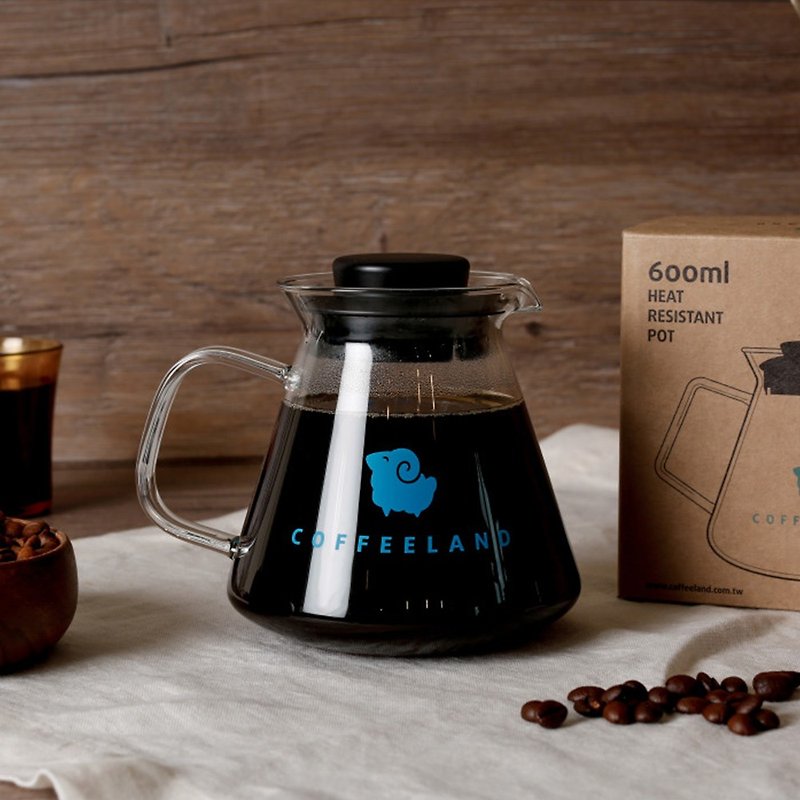 小羊玻璃耐熱咖啡壺600ml - 咖啡壺/咖啡周邊 - 玻璃 