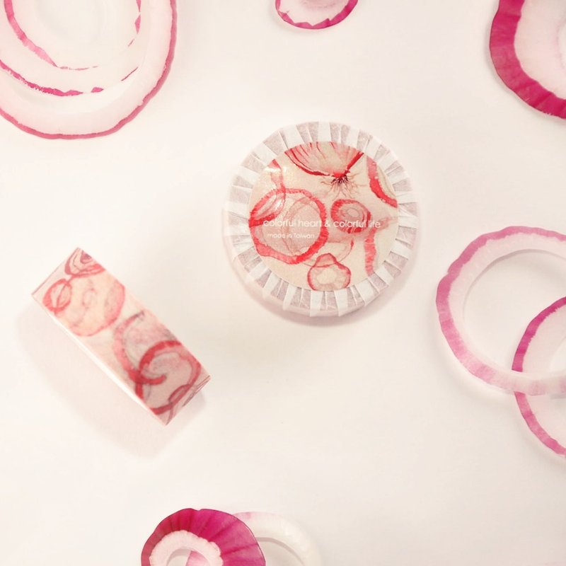 Washi Tape - Slice Onion - มาสกิ้งเทป - กระดาษ สีแดง