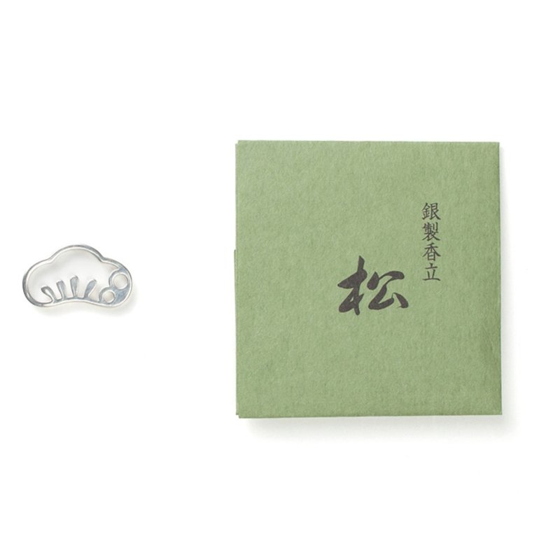 Japan【Shoeido】Silver incense stand-Matsu- - Fragrances - Sterling Silver 