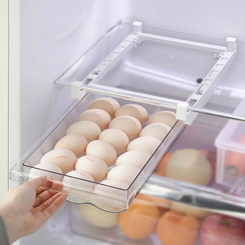 日本霜山 冰箱懸掛抽屜式雞蛋收納盒-3入 - 居家收納/收納盒/儲物盒 - 塑膠 透明