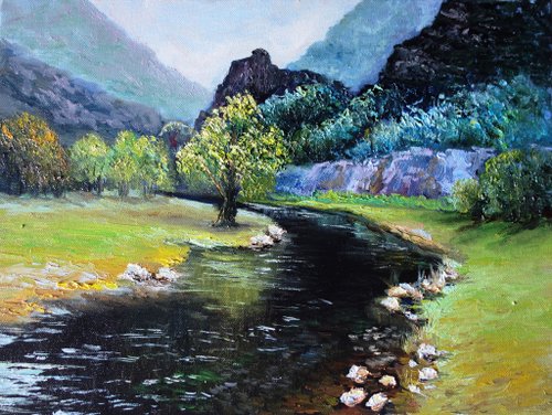 油絵　風景画　山　キャンバス 楽天市場】油彩画 小林幸三 「焼岳」 F6号 額入り 油絵 風景画