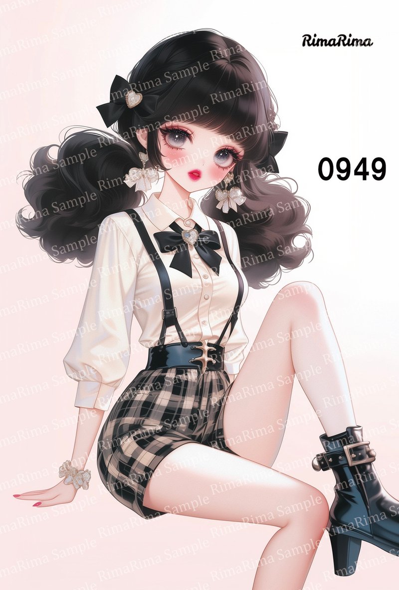 0949  オリジナルステッカー オリジナル人物ステッカー ステッカー シール りまりま  RimaRima - 貼紙 - 紙 