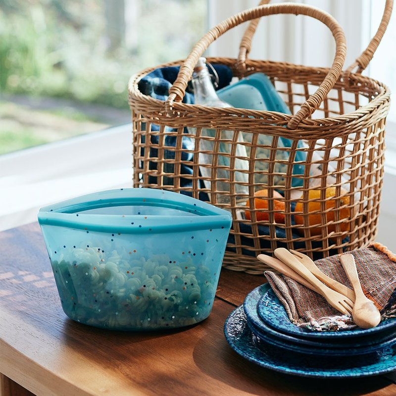 [New Product] American Stasher bowl-shaped Silicone seal bag-L-spray blue - Lunch Boxes - Silicone Blue