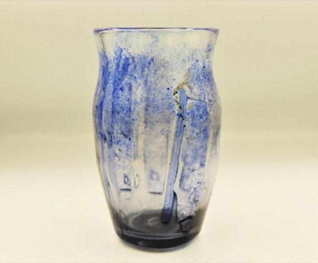 青いガラスの花入れ - Shop tupai-craft Pottery & Ceramics - Pinkoi