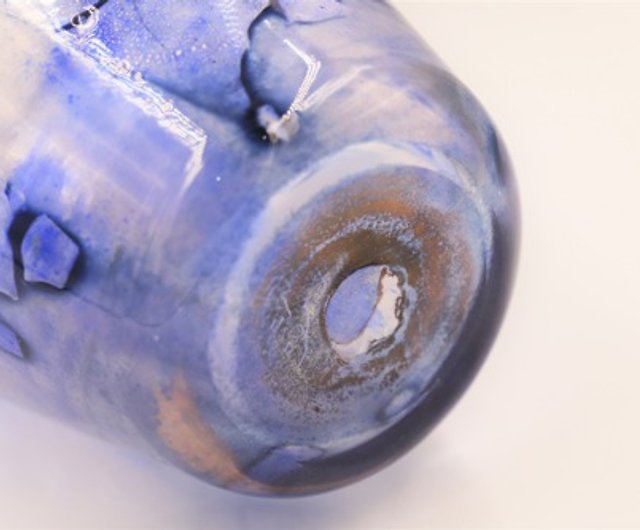 青いガラスの花入れ - Shop tupai-craft Pottery & Ceramics - Pinkoi