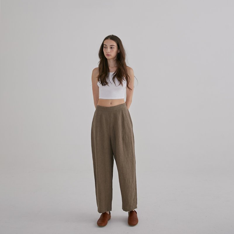 Cocoon pants - moss green - Women's Pants - Cotton & Hemp Green