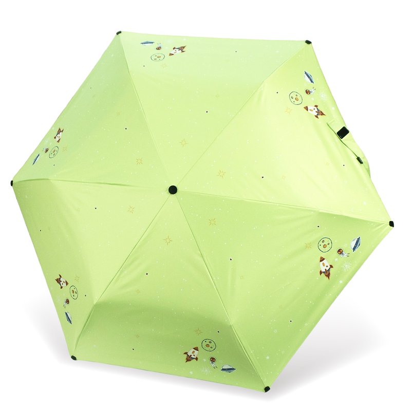 【傘電俠】下拉式三折傘 – 迷航外星人 嫩芽綠 - 雨傘/雨衣 - 防水材質 多色