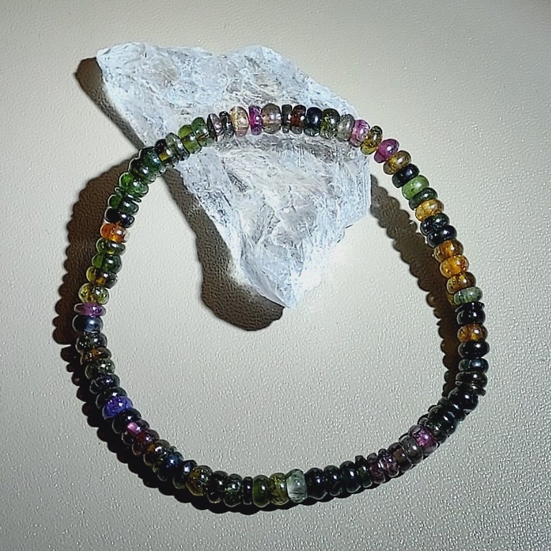 Tourmaline (Black Beauty, Black Rose) Disc Beads 2x4mm - Suitable for women who like to be low-key. - Bracelets - Semi-Precious Stones 