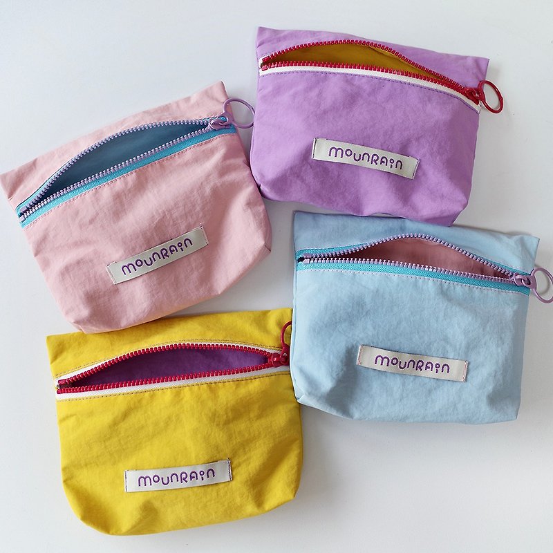4色エントリー|スポーツスタイルジッパー収納袋カラーかわいい小銭入れ化粧品ジッパーバッグ