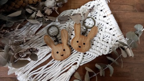 MUMU手感木製工坊 兔子鑰匙圈 // 安心出貨SOP