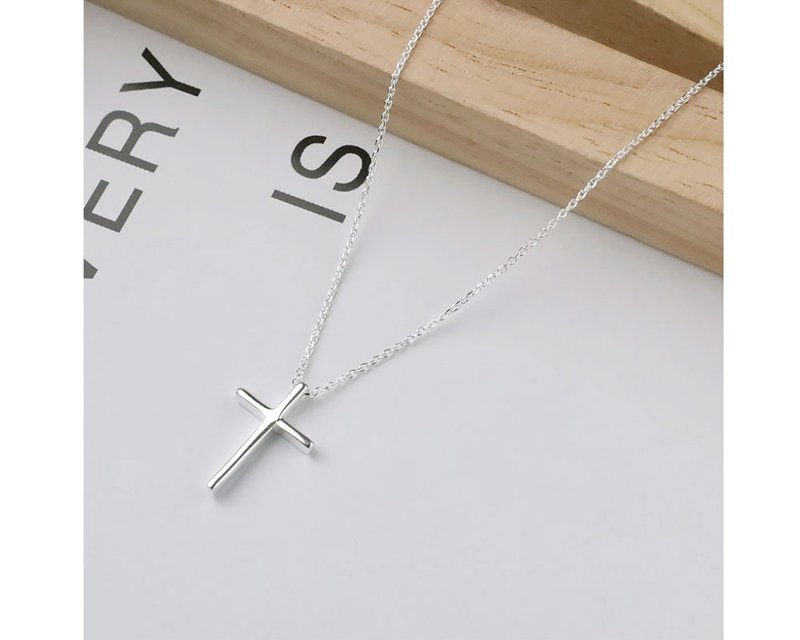 I small cross I 925 sterling silver necklace - Collar Necklaces - Sterling Silver Silver