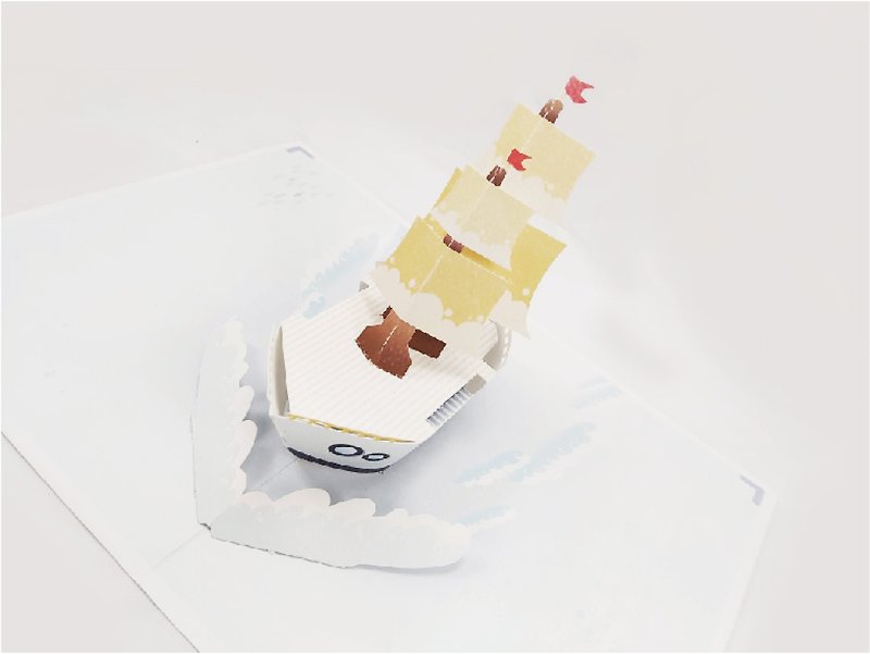 Sailing three-dimensional card DIY material package