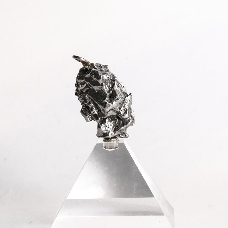 Argentina Campo nickel-iron meteorite pendant 13.2g (without chain) #68 - สร้อยคอ - หิน สีดำ