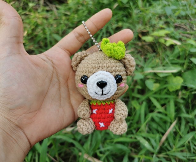 Crochet Keychain Bear Keychain Amigurumi Bear Keychain Bear -  en 2023