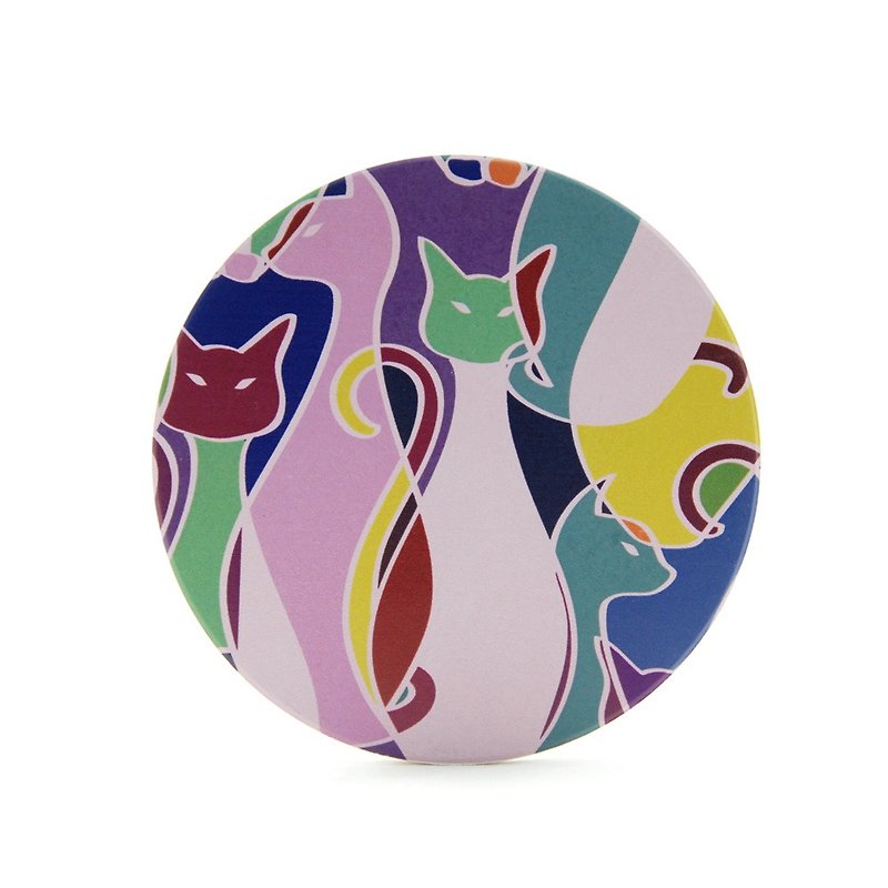 Creative designer - absorbent coaster: [cat nest] (round / square) -850 Collections, EB1AF02 - Coasters - Pottery Purple