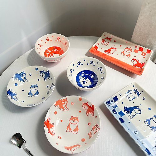 柴犬大學 SHIBA UNIVERSITY 柴犬大學 日式柴犬陶瓷碗盤系列 柴犬碗盤 柴犬禮物 柴犬周邊
