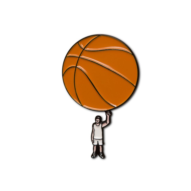 Enamel Pin Basketball - 徽章/別針 - 琺瑯 橘色