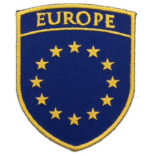 A-ONE 裝飾繡片貼 歐盟盾牌 徽章 胸章立體繡貼 布貼 臂章貼 刺繡燙布貼