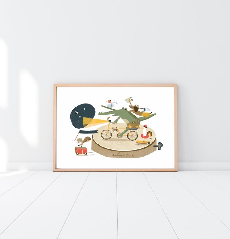 【Children's room painting】The main theme of adventure | Artist 宇芯 - Posters - Wood White