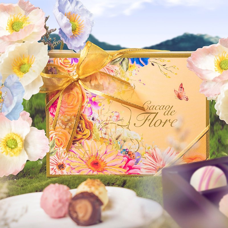 【Diva Life】花香巧樂-6入珍珠松露巧克力花神禮盒 - 巧克力 - 其他材質 