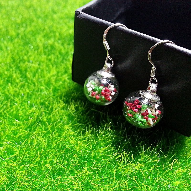 925 sterling silver earrings multicolor small stars (ear clip can be changed, Ear-hook) - Christmas subsection - Earrings & Clip-ons - Plants & Flowers Multicolor