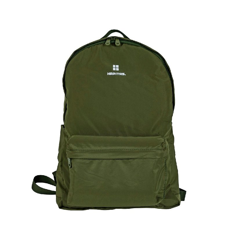 【HAPI+TAS】日本原廠授權 新型摺疊手提後背包-仙人掌綠 - 後背包/書包 - 聚酯纖維 綠色