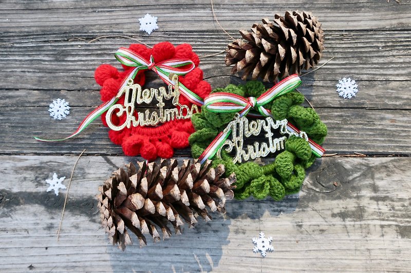 Mother's Handmade Hair Wreath-Christmas Wreath Hair Accessories/Christmas/Gifts - เครื่องประดับผม - เส้นใยสังเคราะห์ หลากหลายสี