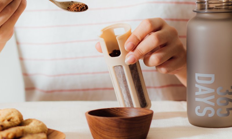 設計 冷泡茶咖啡 水瓶 原裝配件濾芯茶濾過濾器 (不含水瓶) -裸色 - 咖啡壺/手沖壺 - 塑膠 灰色