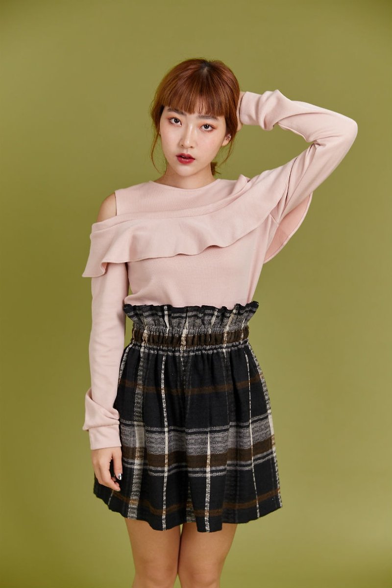 High waist mini skirt (Navy)