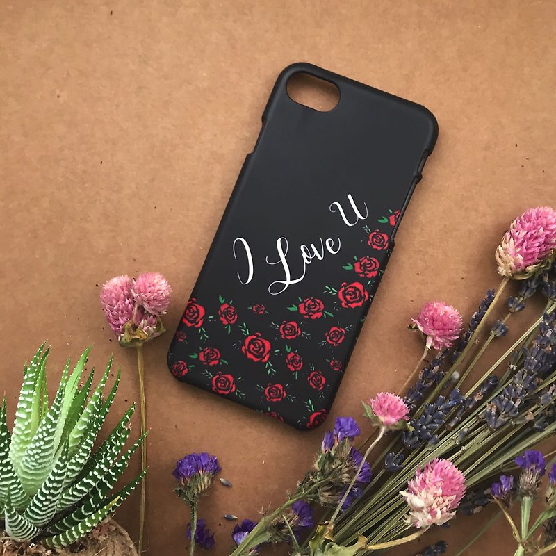 I Love You. Matte Case( iPhone, HTC, Samsung, Sony, LG, OPPO) - Phone Cases - Plastic Black