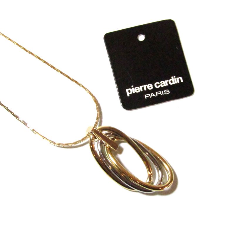 80s Pierre Cardin ピエールカルダン トリプルオーバルリング ヴィンテージ ネックレス - ネックレス - 金属 ゴールド