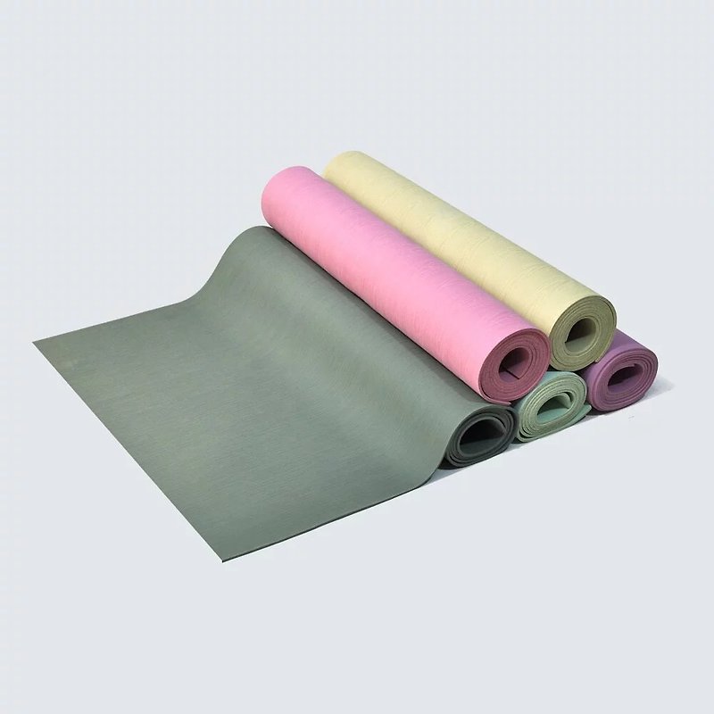 Welfare products Taiwan-made wood grain natural rubber wear-resistant non-slip yoga mat - เสื่อโยคะ - วัสดุอื่นๆ หลากหลายสี