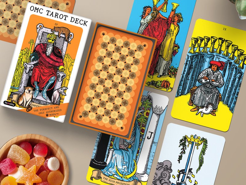 78card OMC Tarot : Oh! My Caaaat - 桌遊/牌卡 - 紙 橘色