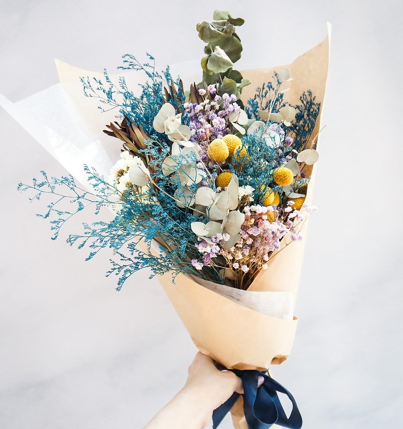 Hannibal Liang專屬訂單 - - 乾花/永生花 - 植物．花 藍色