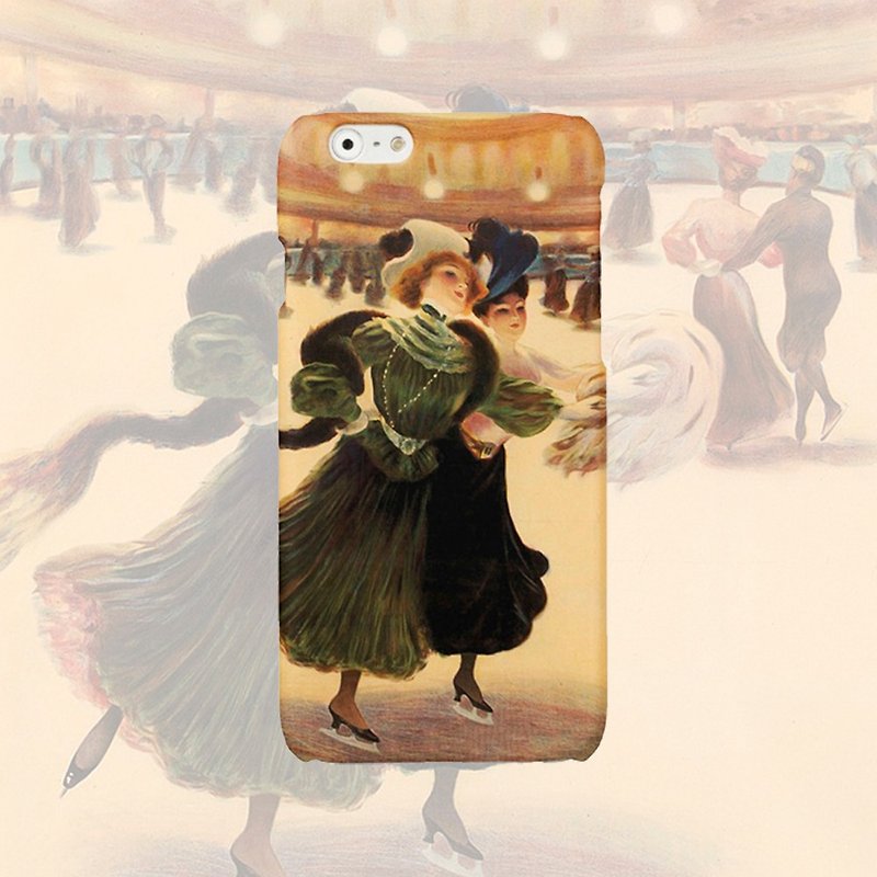 iPhone case Samsung Galaxy Case Phone case ice skating artwork vintage 2234