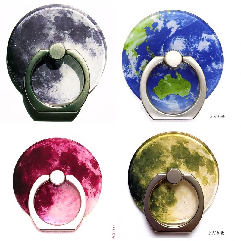 [Lucky Bag] Beautiful full moon smartphone ring set in all colors - อุปกรณ์เสริมอื่น ๆ - โลหะ หลากหลายสี