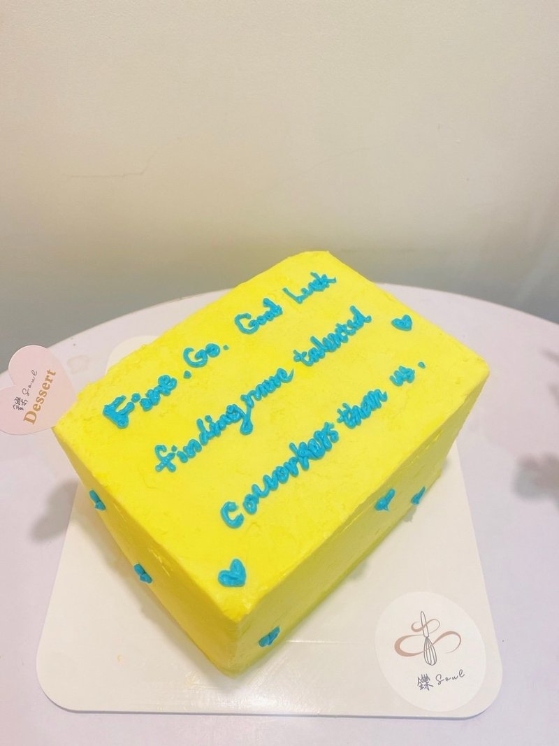 Self-pickup only. Customized rectangular cakes, birthday cakes, desserts, desserts, and cakes with inscriptions. - เค้กและของหวาน - อาหารสด 