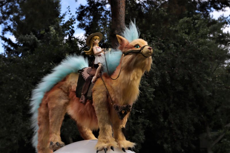 Unique fantasy Chinese Dragon art doll poseable in riding harness Christmas gift - 公仔/玩偶 - 環保材質 多色