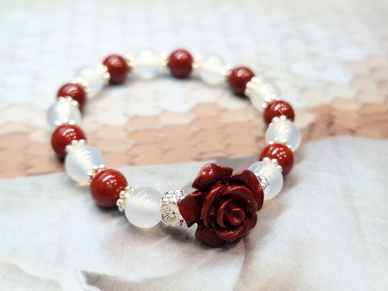 Cinnabar Rose Bracelet - Bracelets - Crystal 