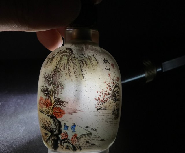 商湯 鼻煙壺 6430.紫砂堆泥山水鼻煙壺- 藝珍藝術有限公司