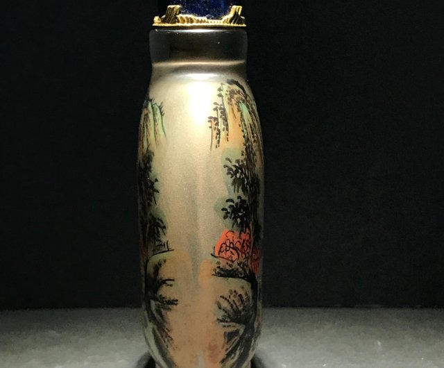 【仙桃文 硝子鼻煙壷】清代光緒年製　Snuff Bottle 鼻煙壺 清代 仙桃文 硝子鼻煙壷】清代光緒年製 Snuff Bottle 鼻煙壺 清代 仙桃文