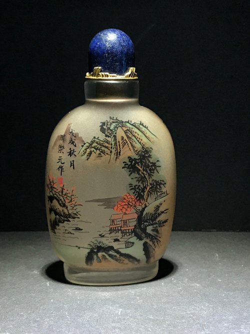 鼻煙壺 周楽元作 張作霖大人 鼻煙壺 周楽元作 張作霖大人