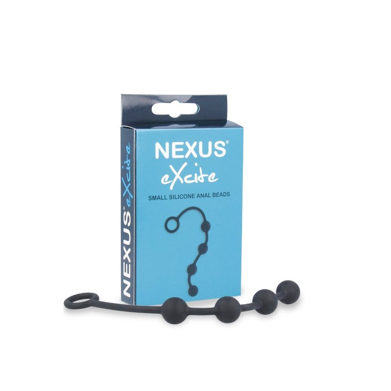 英國Nexus EXCITE 矽膠四連拉珠 20mm - 情趣用品 - 其他材質 黑色