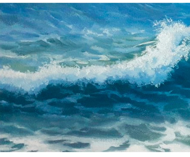 オリジナルの油絵。海の景色、海岸の波。壁の装飾 - ショップ PaintingForHomeArt ウォールデコ・壁紙 - Pinkoi