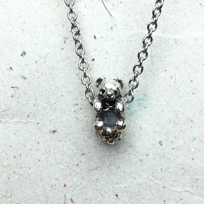 Mini Bear Sterling Silver Necklace