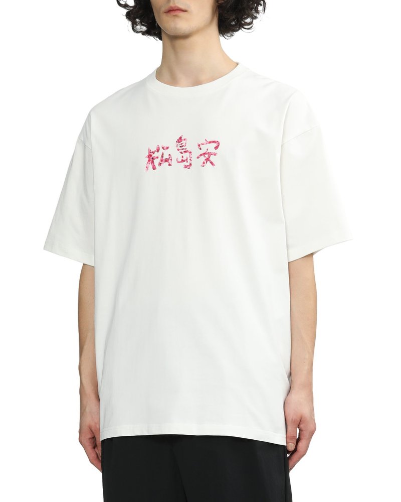 松島安櫻花版 短袖T恤 - 白色 - 帽T/大學T - 棉．麻 白色